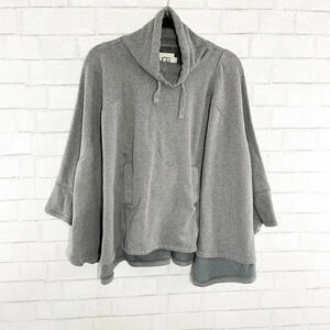 Ugg Gray Pichot Cowl Neck Poncho with Built in Sleeves Women's Size XS/Small